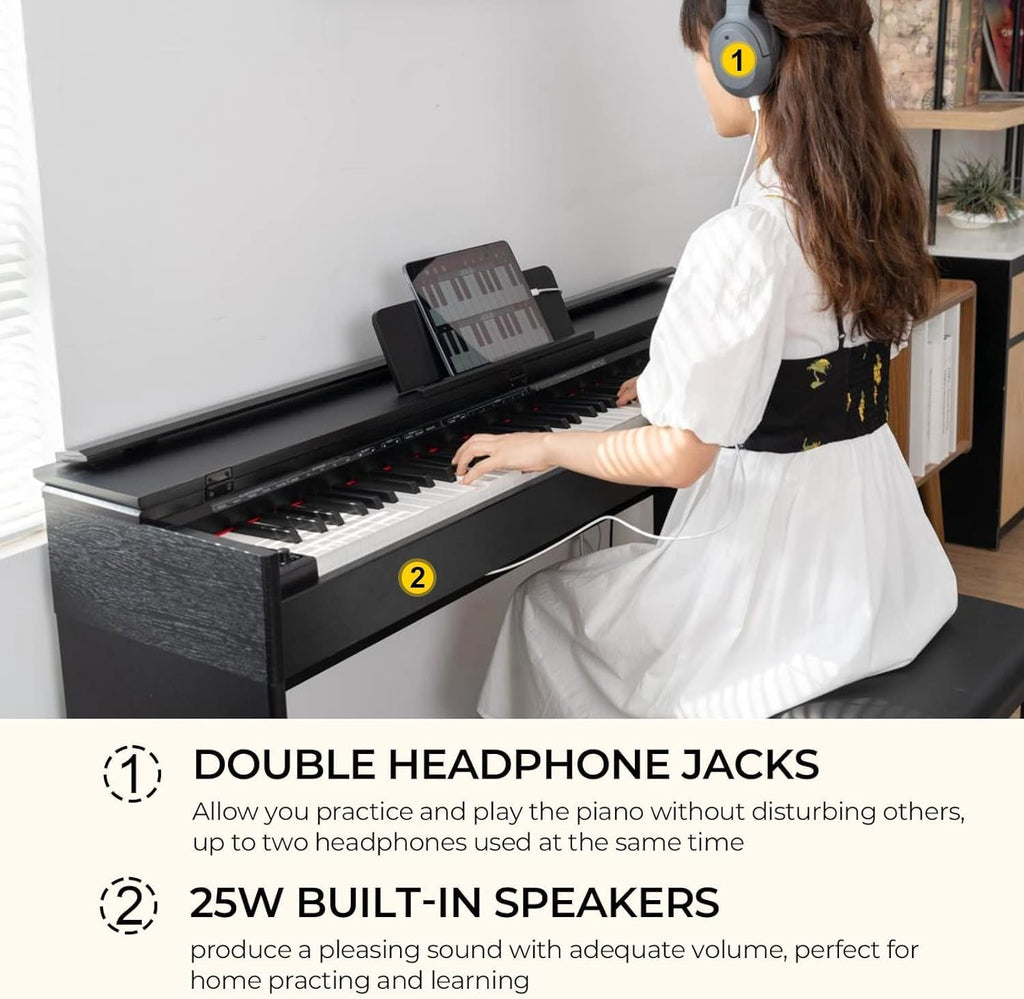 88 Keys Weighted Hammer Action Digital Piano with Furniture Stand W238