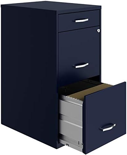 3 Drawer Metal File Cabinet Black D950694