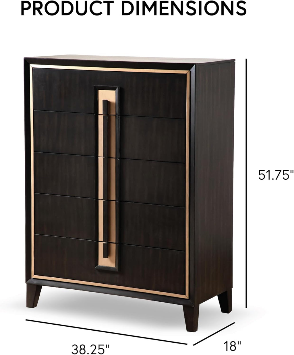 5-Drawer Solid Wood Chest F82023
