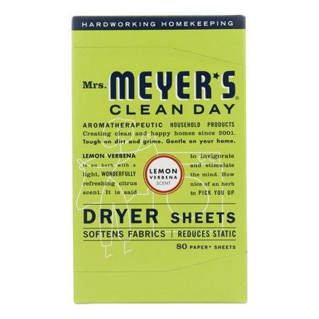 Dryer Sheets - Lemon Verbena - Case of 12 - 80 Sheets W169