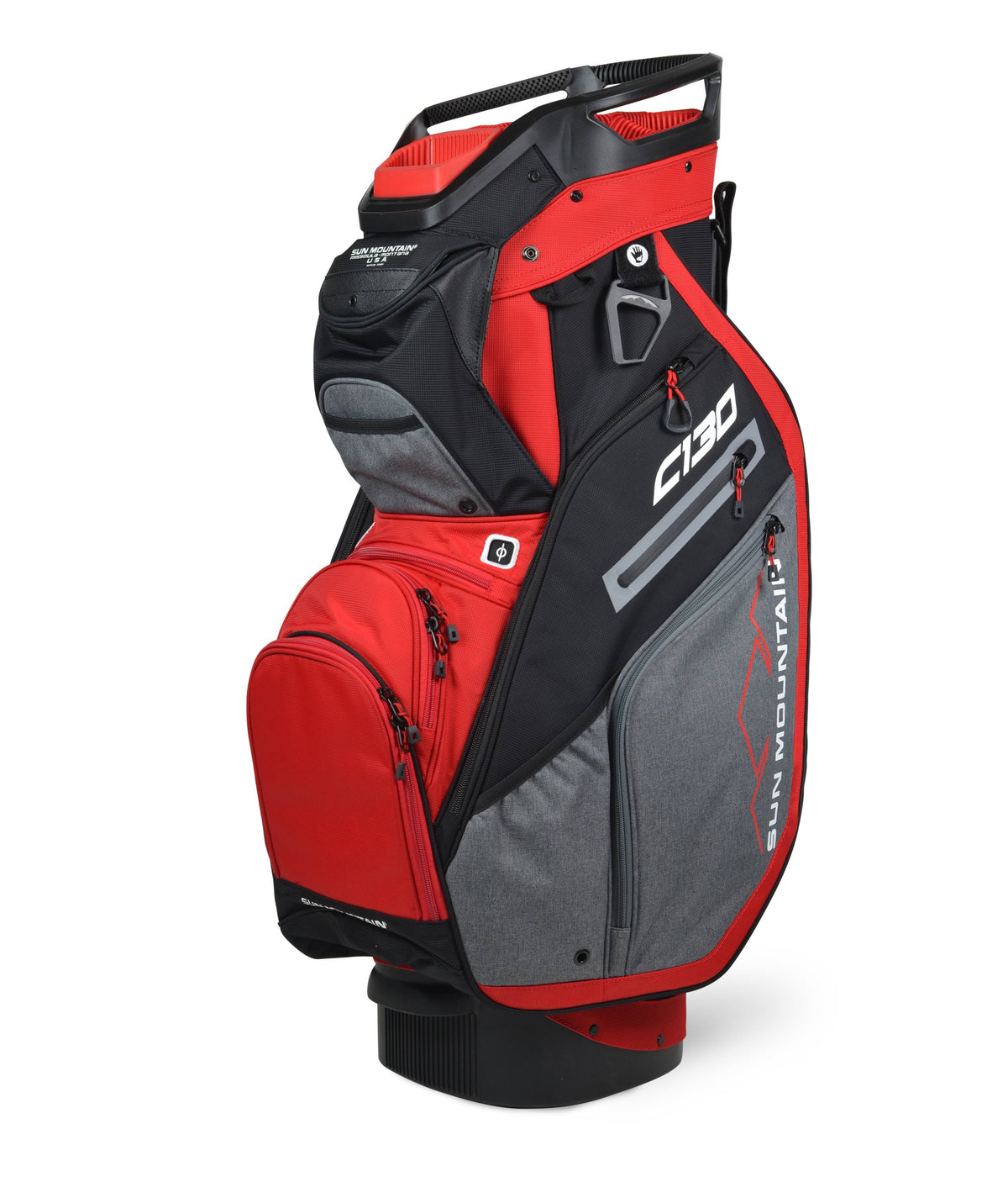 Carbon Black Red Cart Bag Q82516
