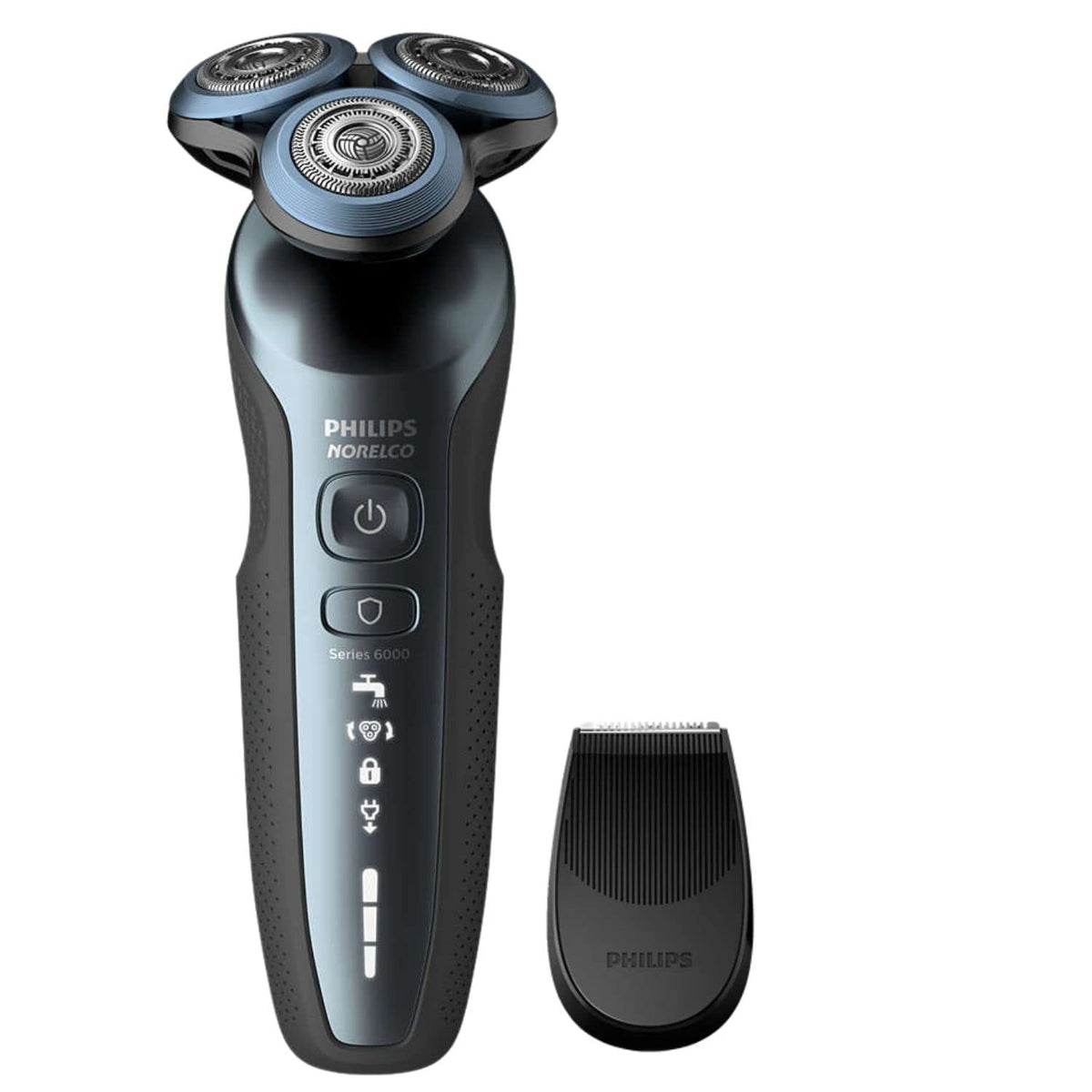 Rechargeable Wet/Dry Electric Shaver with Trimmer Attachment H472360
