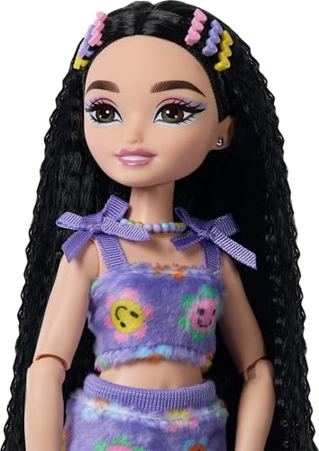 Renee Posable Roller Skating Fashion Doll with Black Hair, 12 Pieces C5970