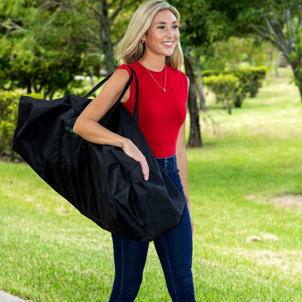 Folding Camping Chair with Canopy and Storage Bag W225621
