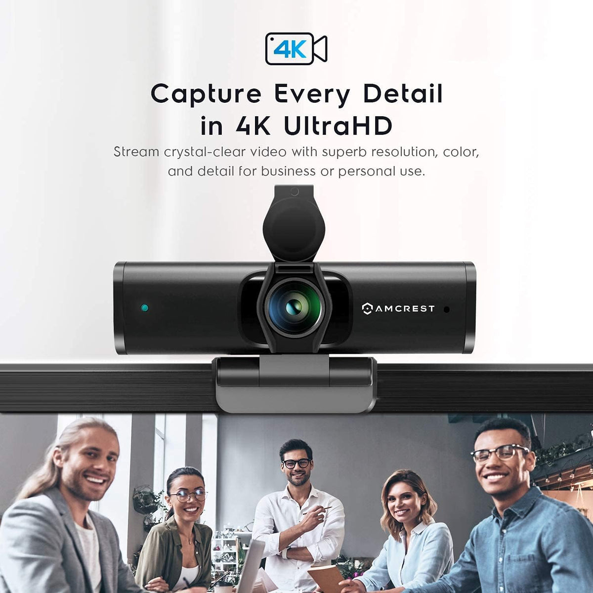 4K Webcam with Microphone & Privacy Cover H622986