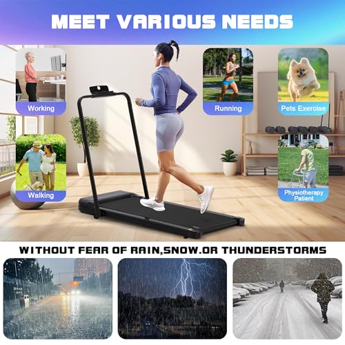 Walking Pad Treadmill, 2.5HP, 265 lb Capacity with Remote Control X613868