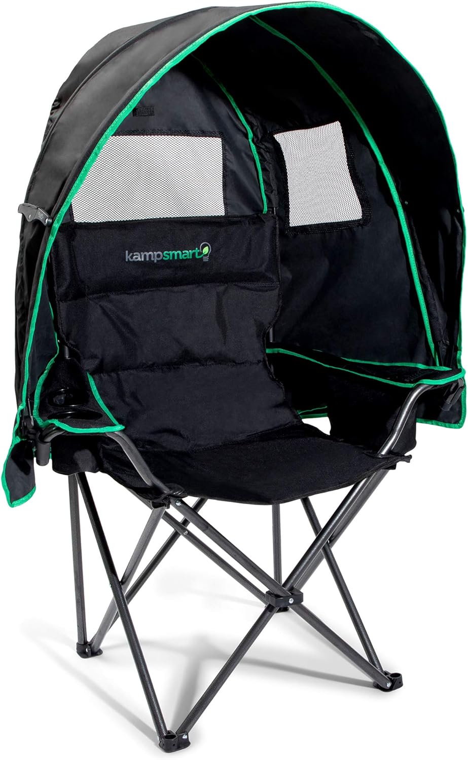 Folding Camping Chair with Canopy and Storage Bag W225621
