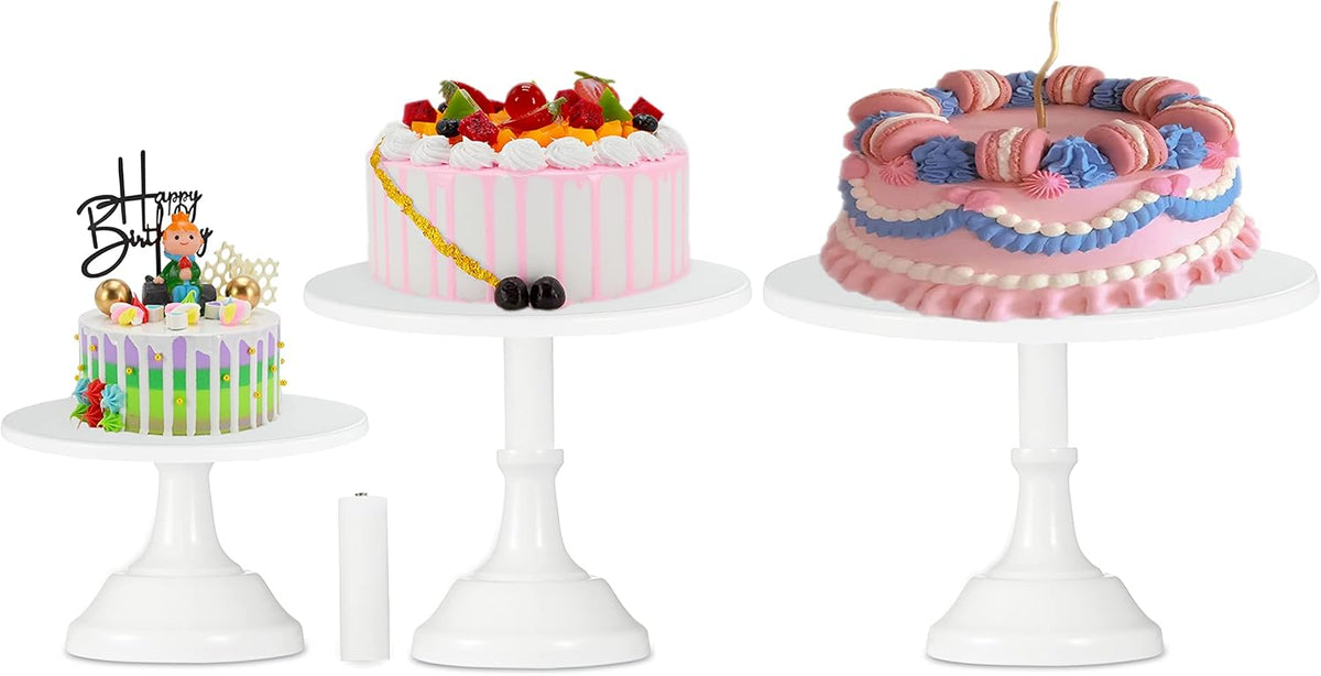 10 in Adjustable Height Black Cake Stand M39372