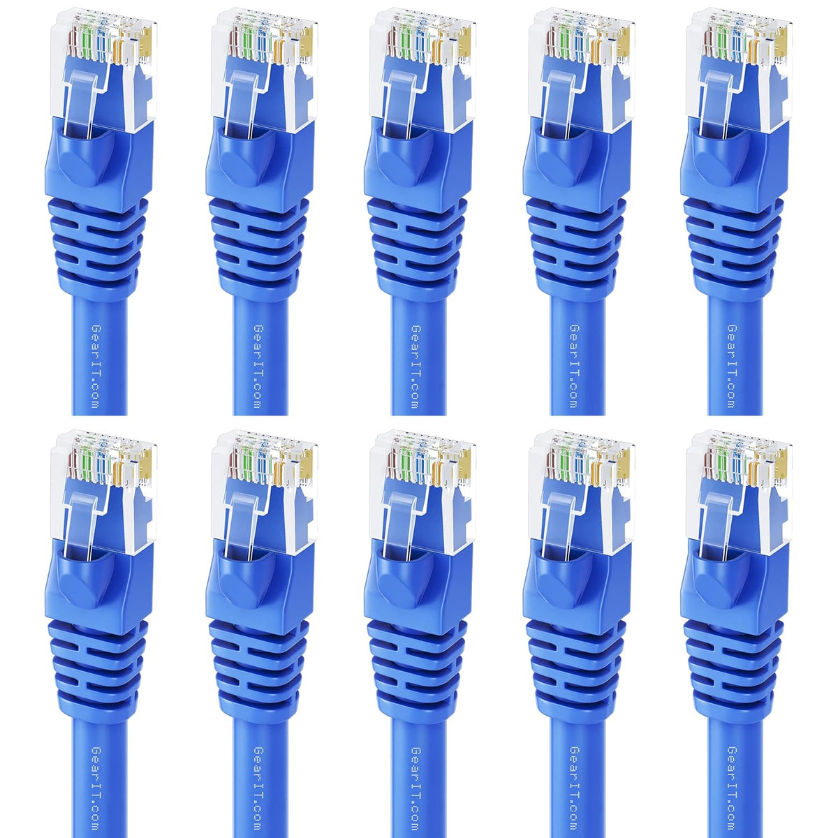 Cat 6 Ethernet Cable 7 ft 10-Pack Purple G110337