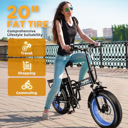20" Fat Tire Folding Electric Bike with 48V 20AH Removable Battery L89829