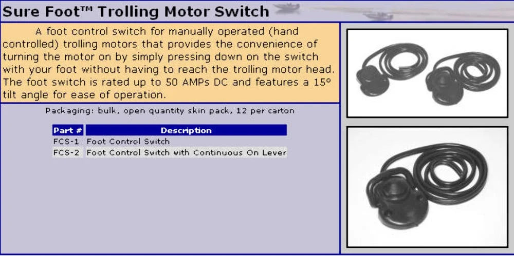 Foot Cntrl Swtch W/lever T-h Marine Fcs-2-dp Z734