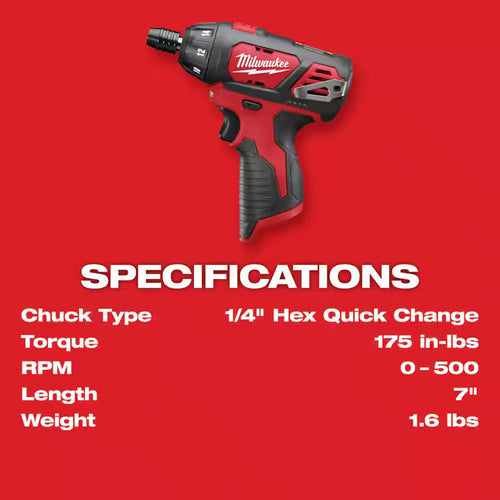 12V Cordless 1/4 in. Hex Screwdriver N8897