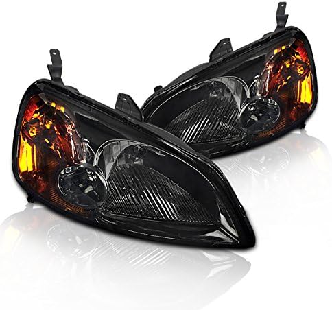 Clear Lens Chrome Housing Headlight for Honda Civic 01-03 A8997