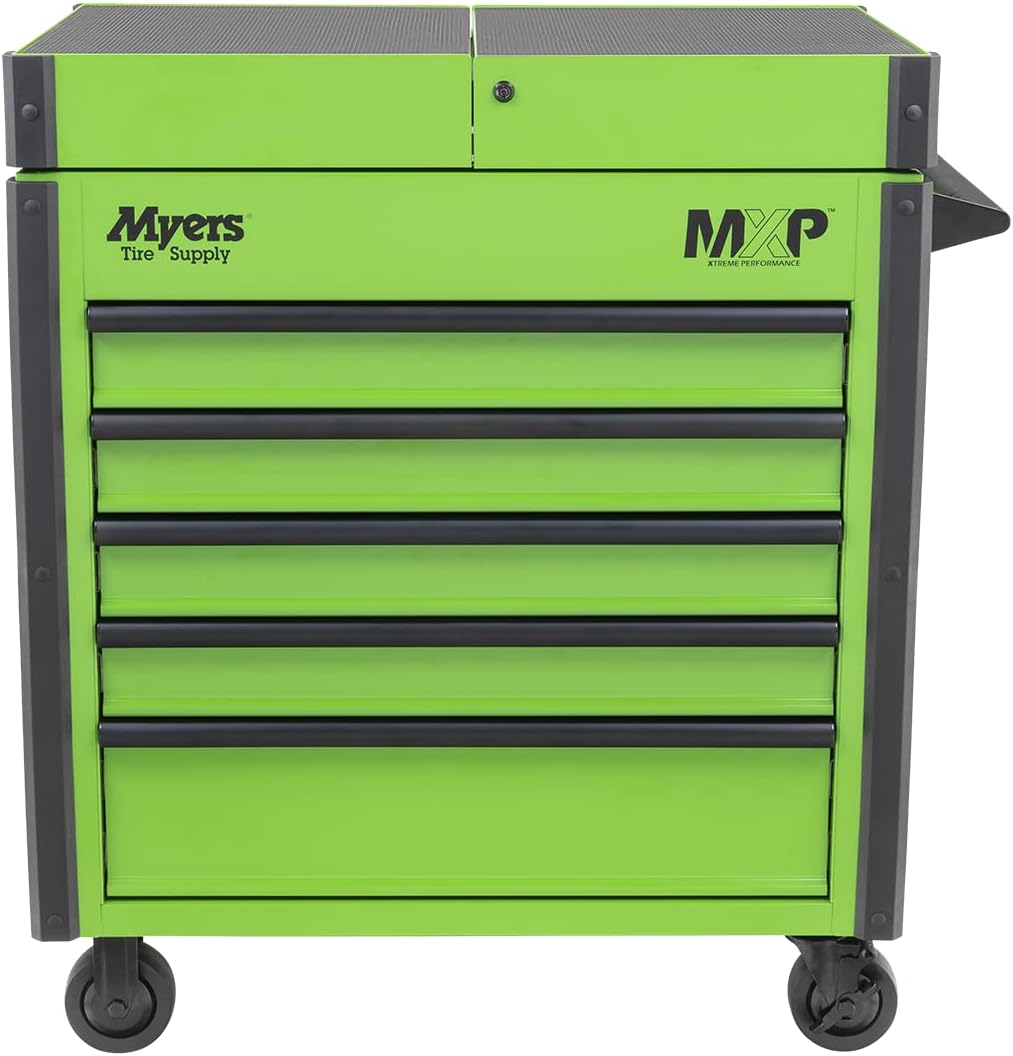 5 Drawer Heavy Duty Rolling Tool Chest with Top Storage Compartment Q78697