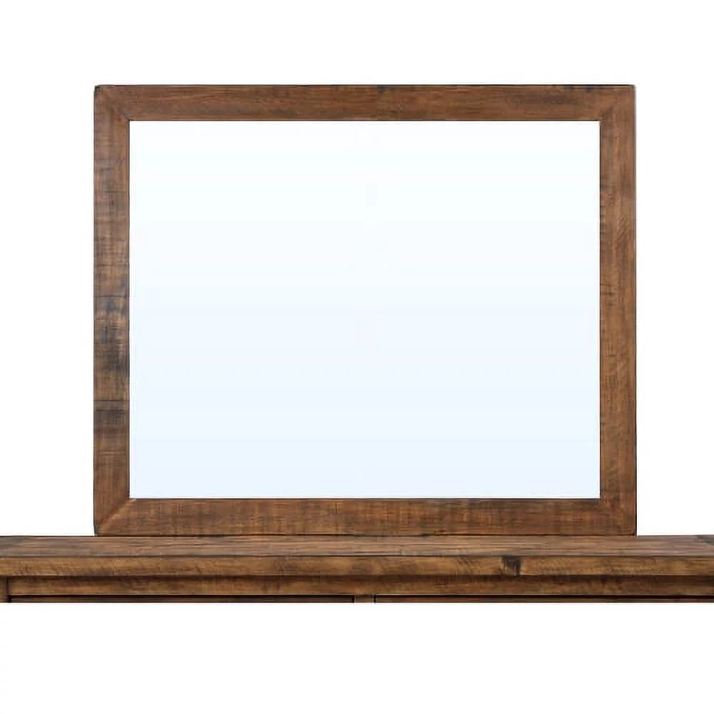 41 x 34 Square Pine Wood Dresser Mirror B1983