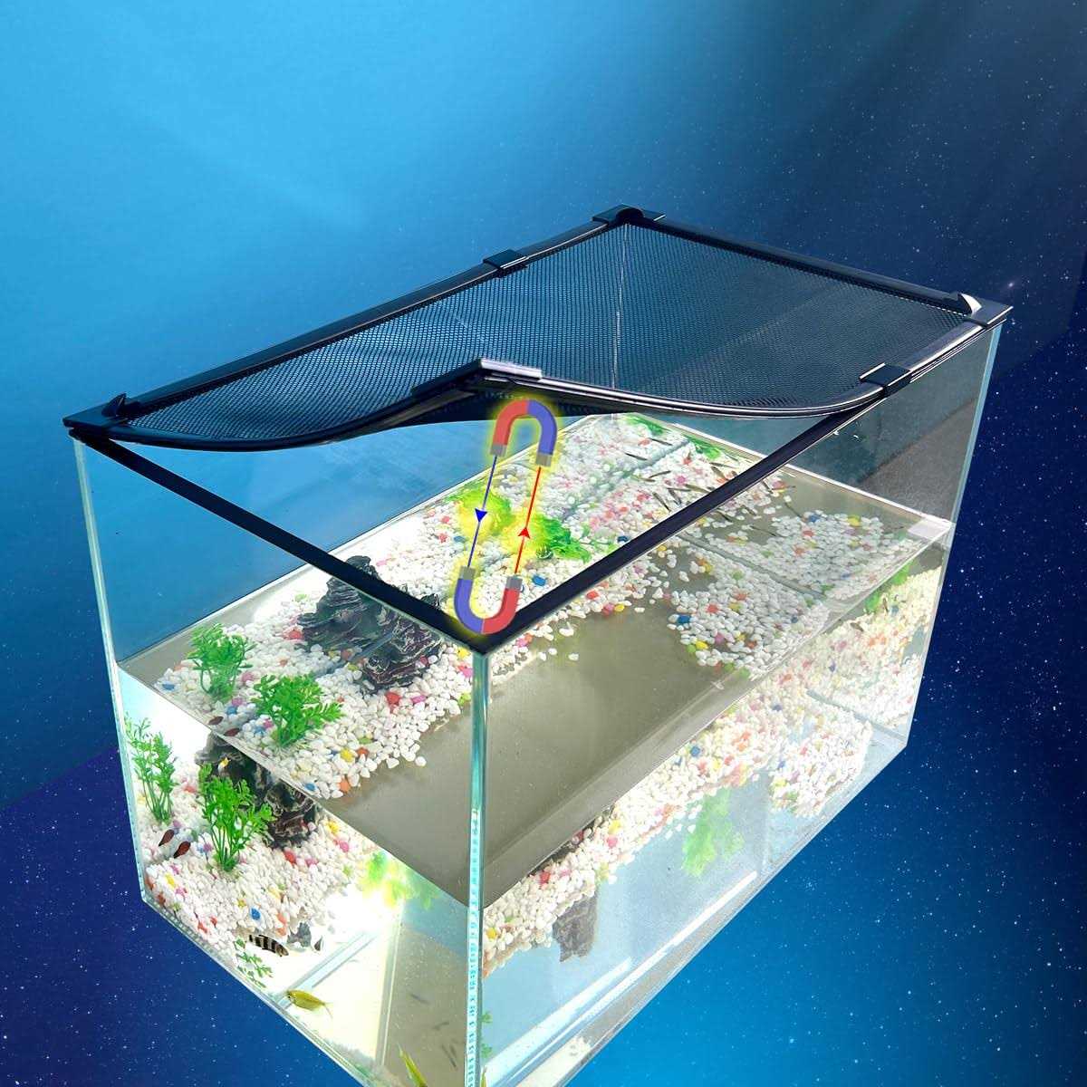 Magnetic Fish Tank Lid Protective Net 94X46cm X4940