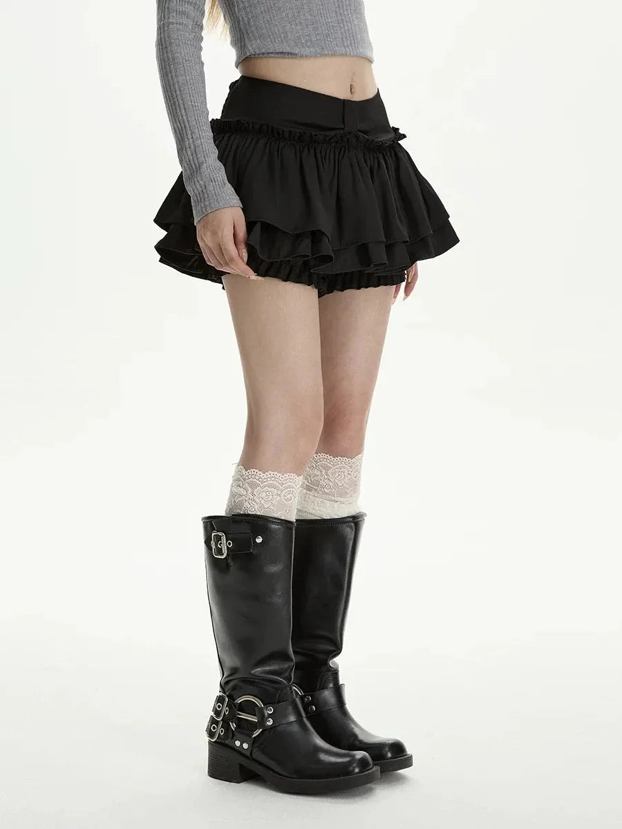 Ruffle Shorts W3363