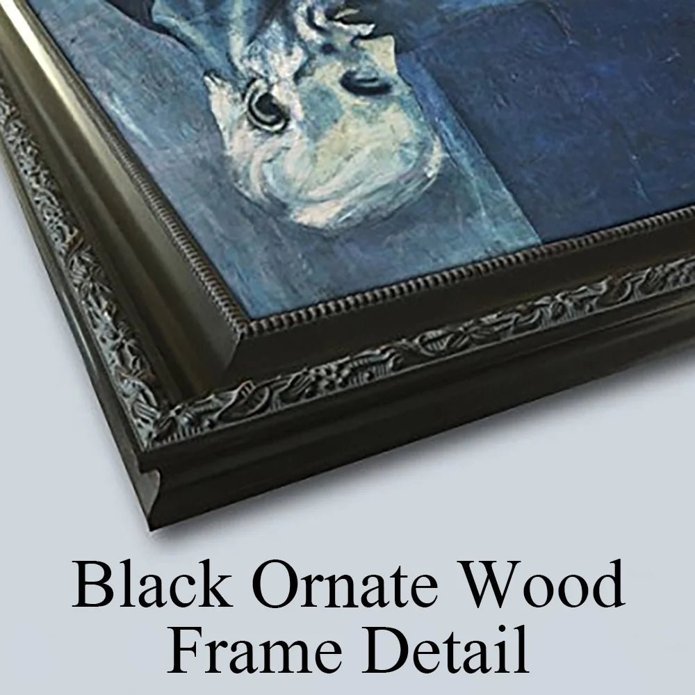 Black Ornate Wood Framed Double Matted Museum Art Print D451970