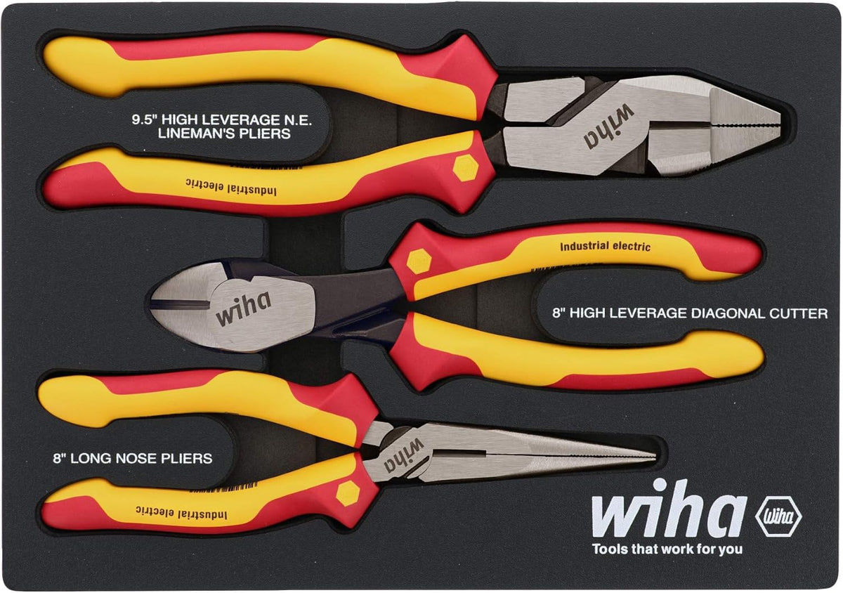 3 Piece Insulated Pliers and Cutters Tray Set L829
