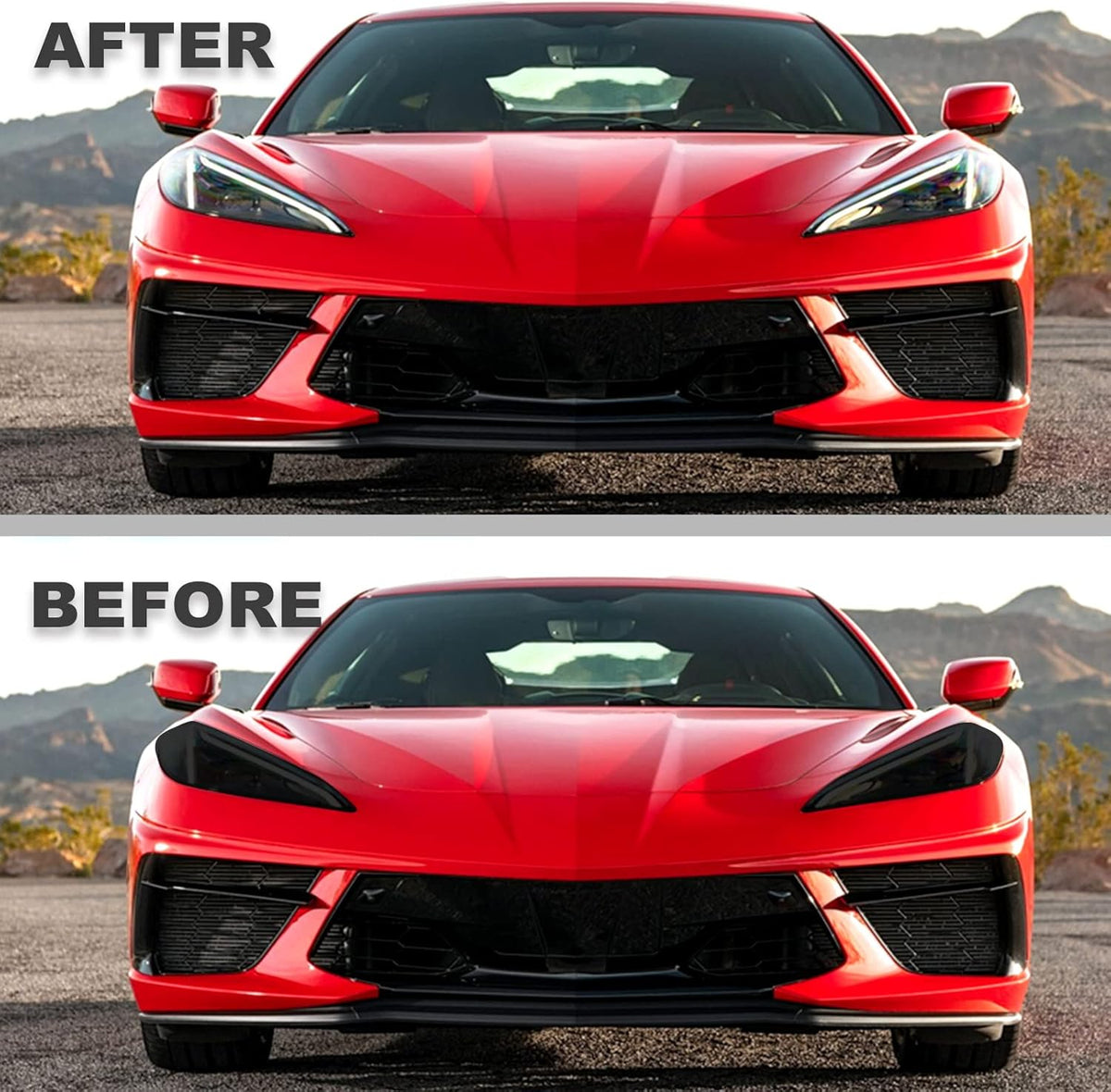 Gloss Light Smoke Headlight Overlay Tint Kit Film G934