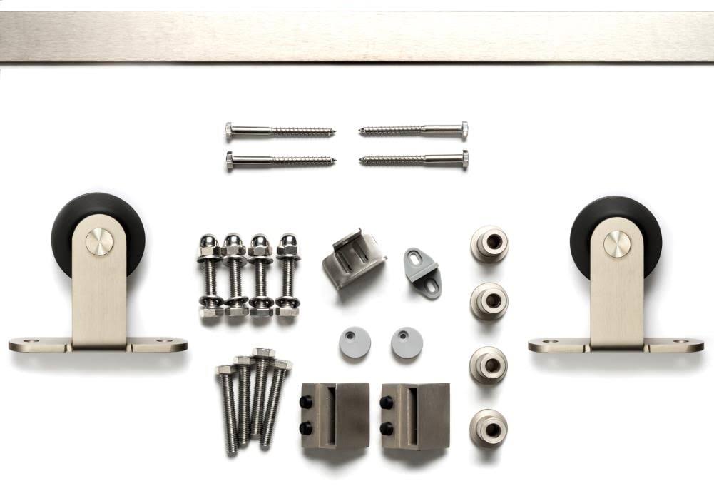 Satin Nickel Top Mount Barn Door Kit M930