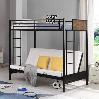 Rustic Twin Over Full Metal Bunk Bed O9487