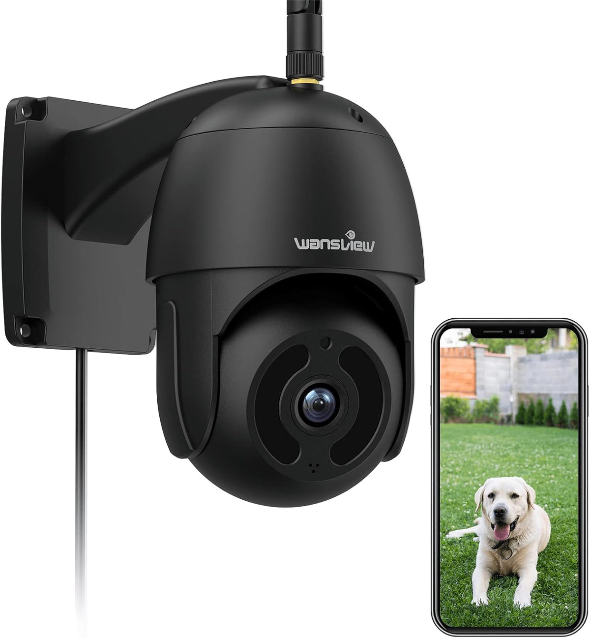 Outdoor Security Camera, 1080P Pan-Tilt 360° Waterproof WiFi Cameras, Night Vision, Two-Way Audio, Motion Detection, Remote Access Q326227