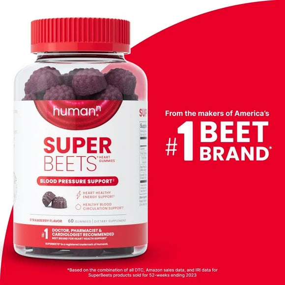 Strawberry Beetroot & Grape Seed Extract Gummies 60 Count U13424