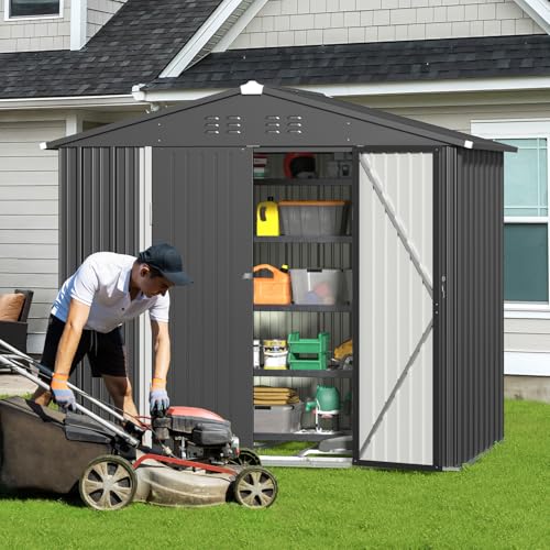 6' x 4' Metal Outdoor Storage Shed Z251
