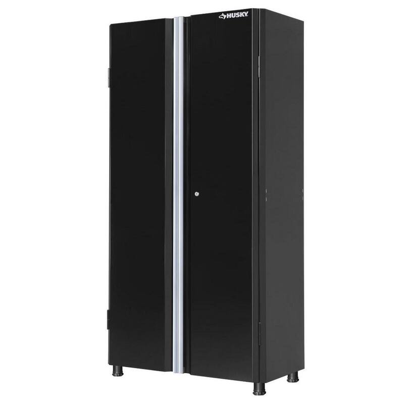 24-Gauge Steel Freestanding Garage Cabinet in Black A2055