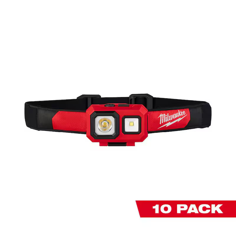 450 Lumens LED Headlamp 10-Pack O7713