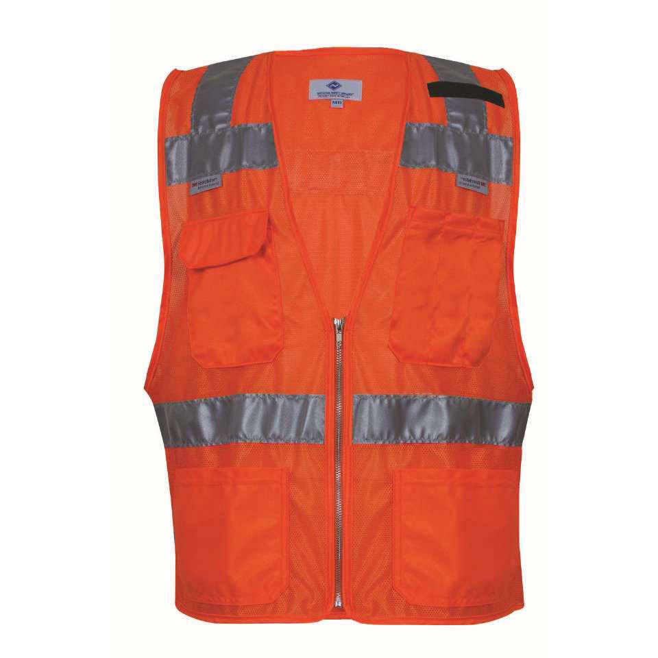 Flame Resistant Hi-Vis Survey Vest, Non-ANSI, XL, Orange M956014
