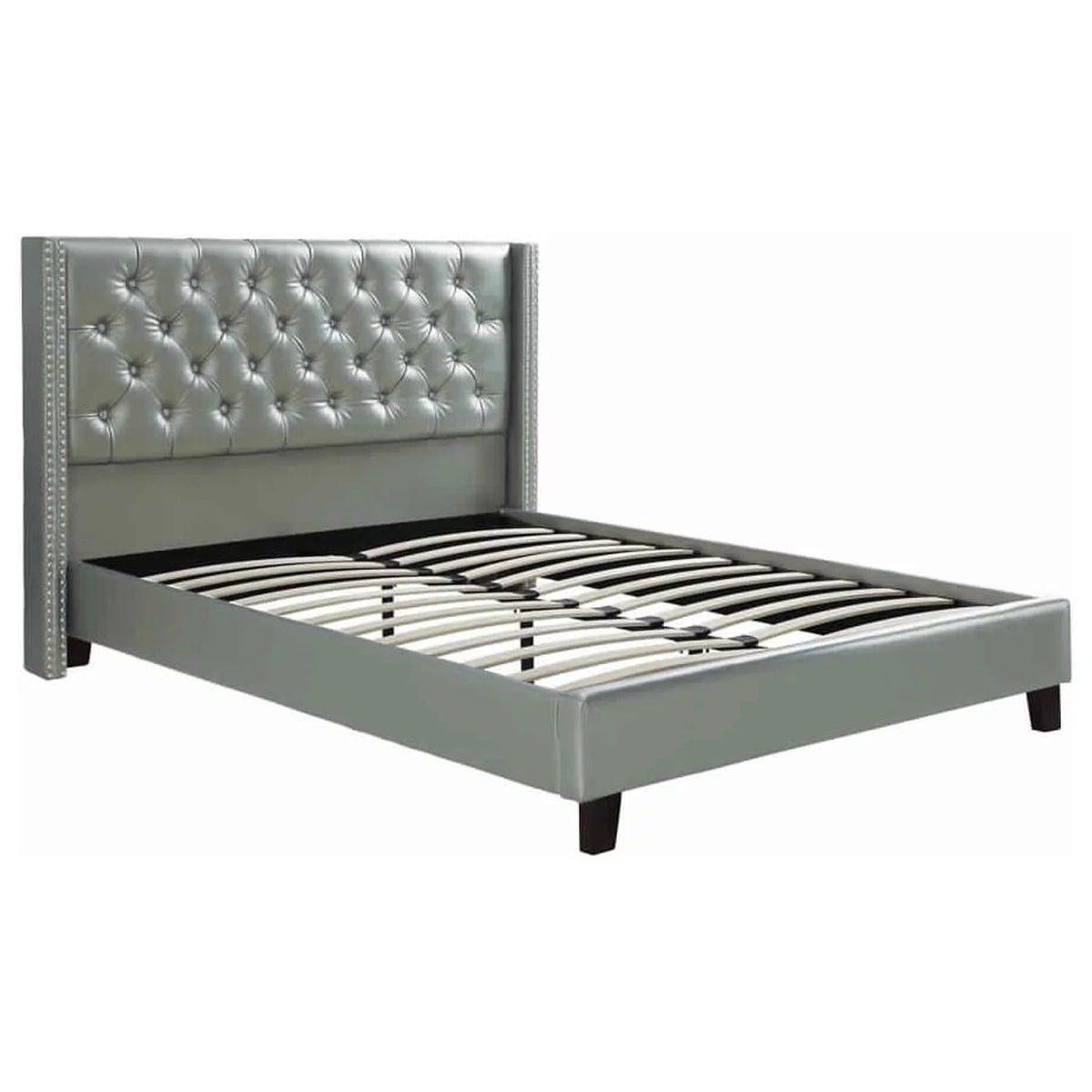 Faux Leather Upholstered Full Size Bed B975