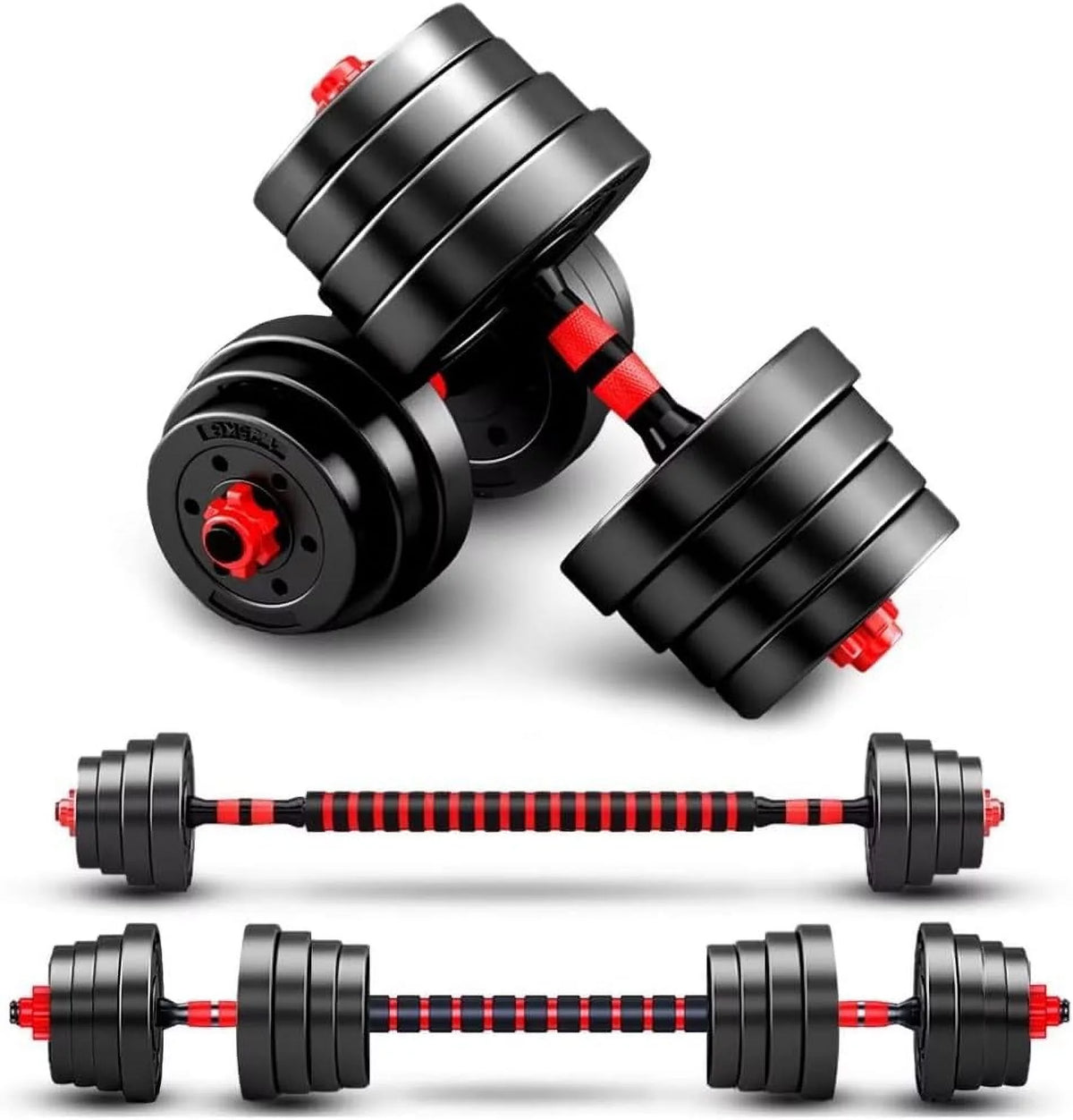 66LB 2 in 1 Adjustable Dumbbell Set with Connecting Rod H449