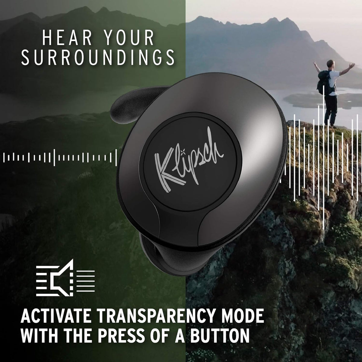 T5 II True Wireless Sport Earphones in Black with Dust/Waterproof Case & Earbuds U814