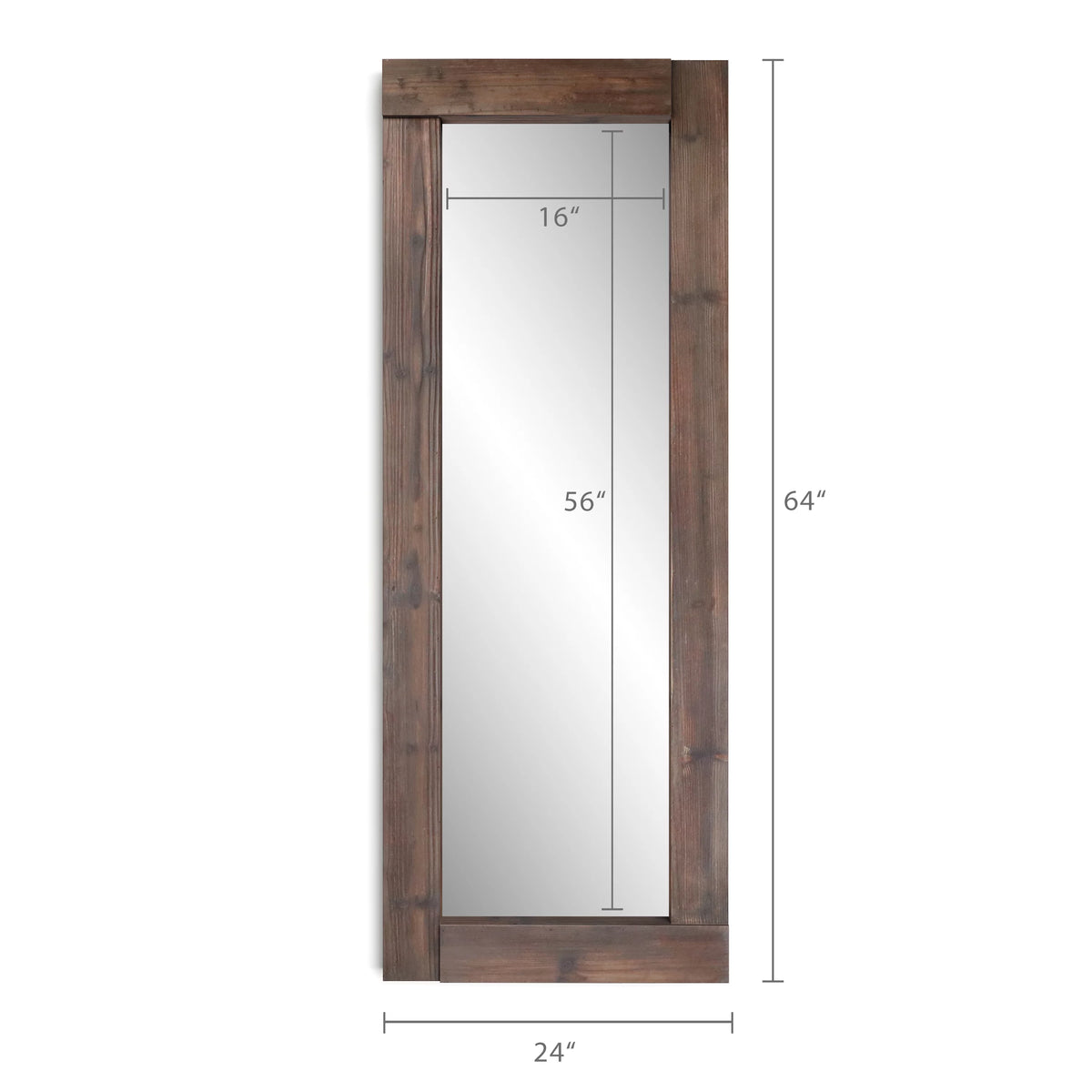 24x64 Full Length Wood Floor Mirror J34691
