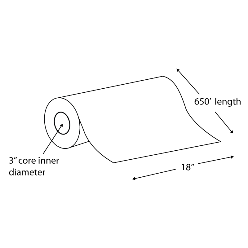18x22 x 650 Engineering Bond Wide Format Roll (Carton of 4 Rolls) C609
