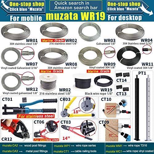 Black Wire Rope Cable Railing T316 Stainless Steel H758798