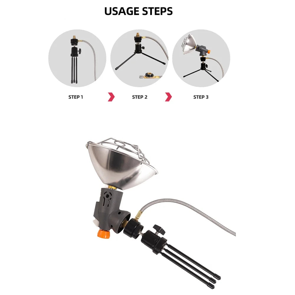 Portable Gas Heater with Adjustable Valve Tripod X843067
