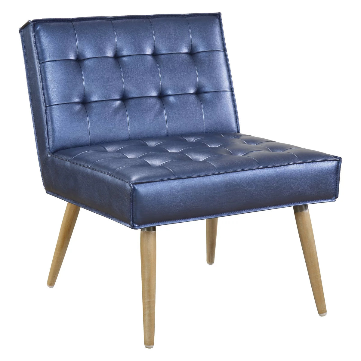 Tufted Accent Chair with Solid Wood Legs L606921