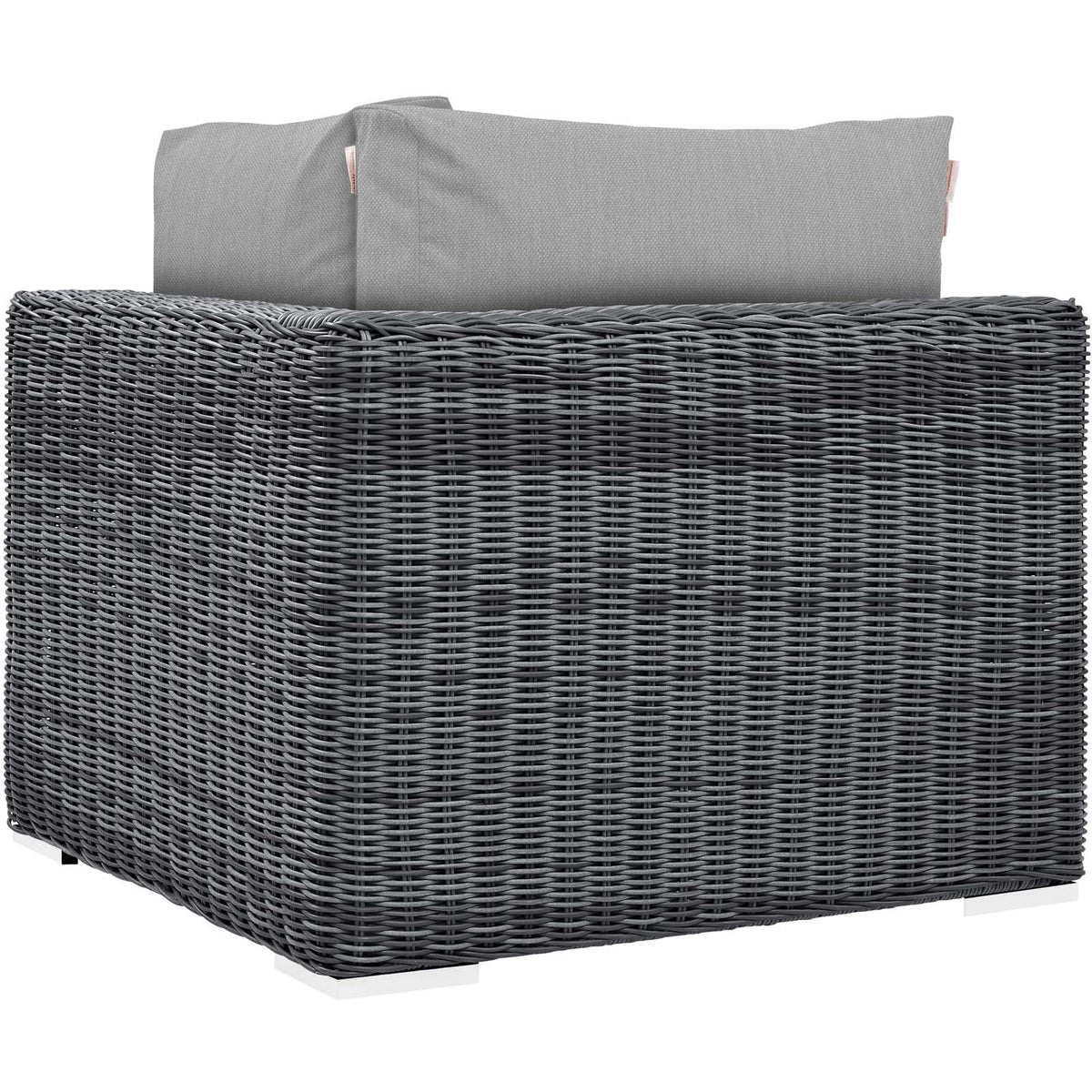 Grey Rattan Wicker Corner Sofa I386