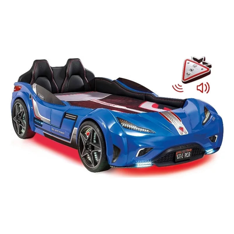 White Twin Race Car Bed C78323
