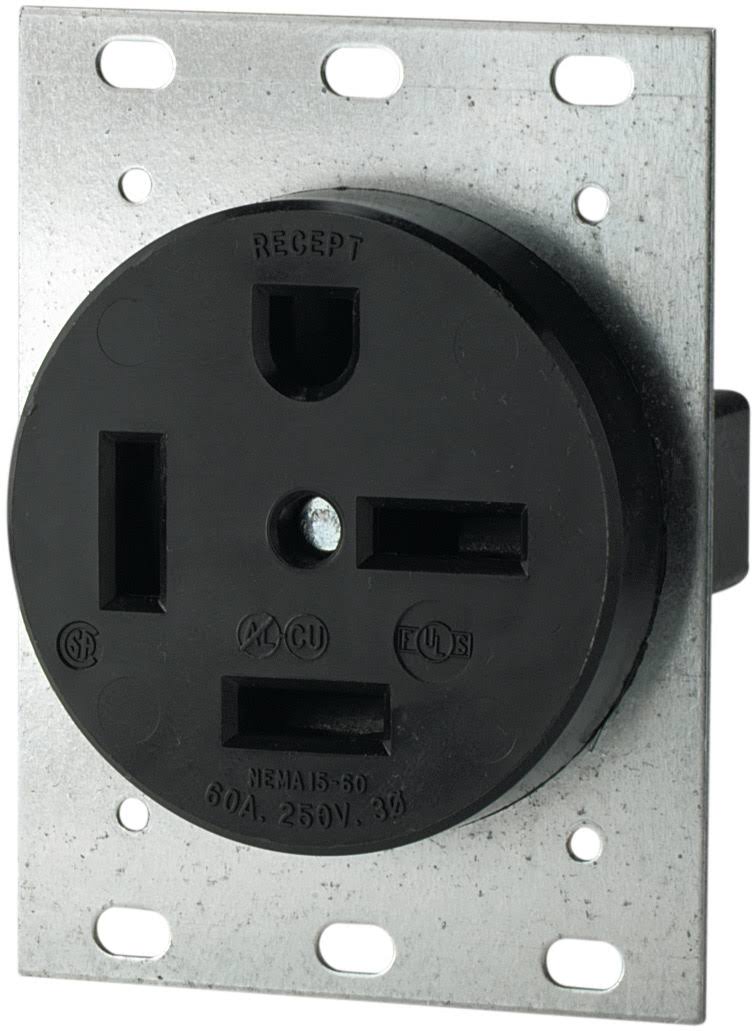 60 Amp 250V 3-Pole 4-Wire Power Receptacle W331