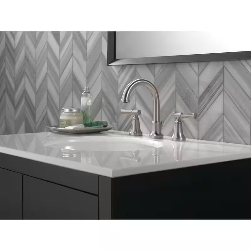 2-Handle Widespread Bathroom Faucet Brushed Nickel Y233758