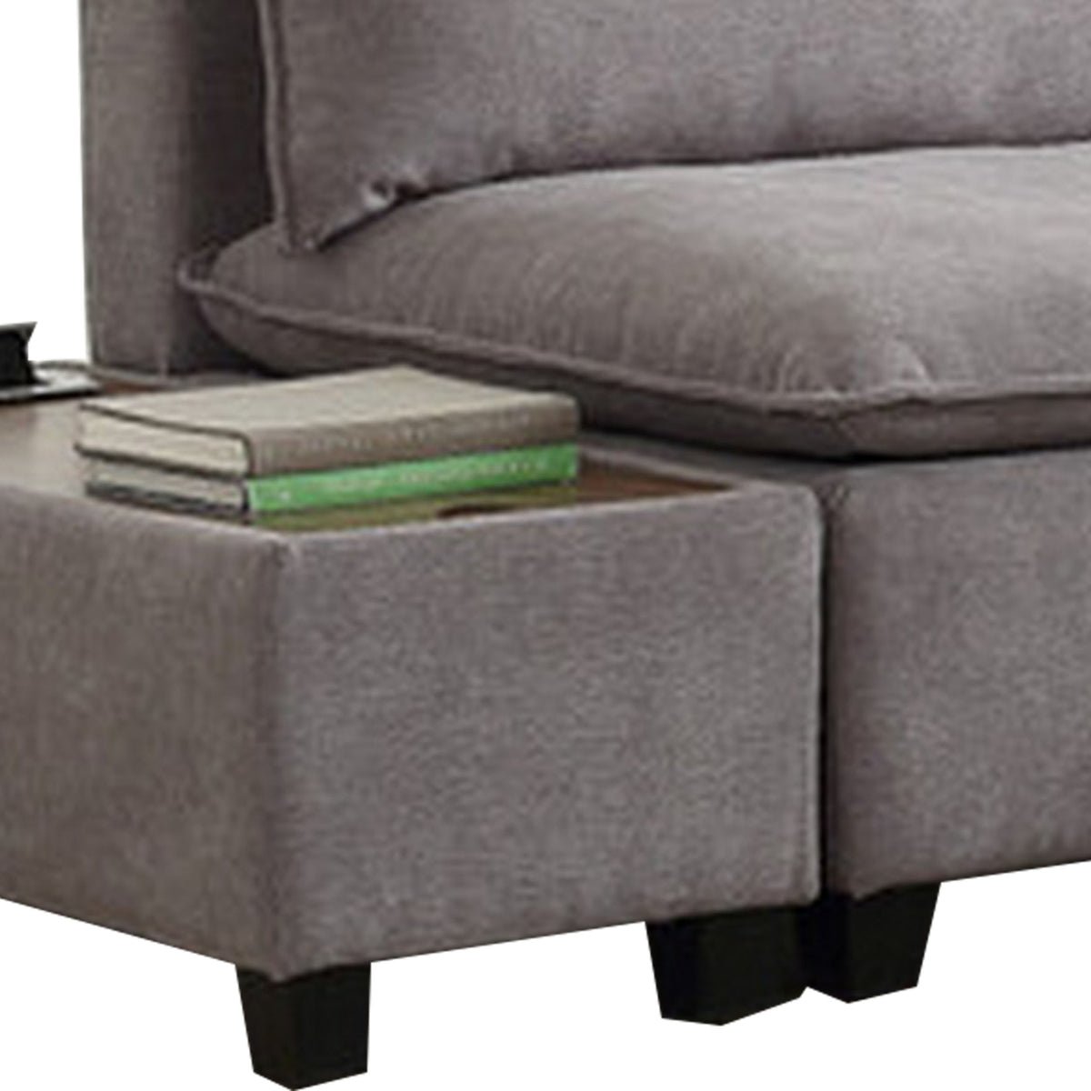 95 Inch Loveseat, Ottoman, and Console Table Set, Gray G386