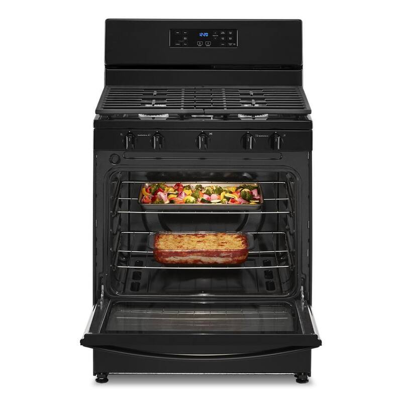 5-Burner Freestanding Gas Range in Black F5661