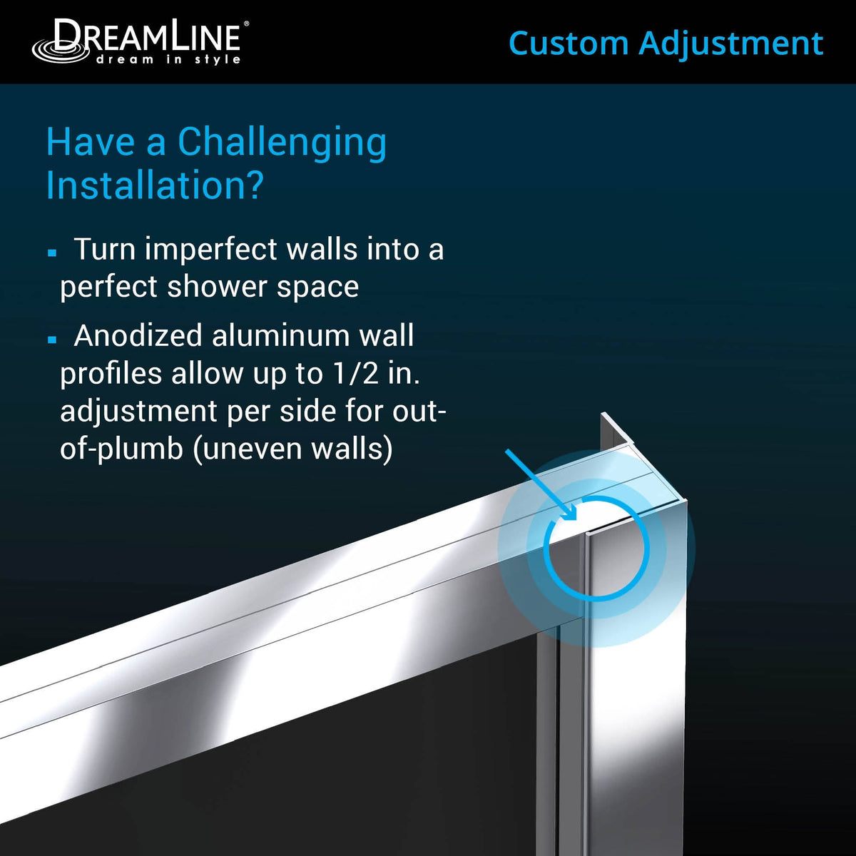 Satin Black Framed Sliding Shower Enclosure R9377