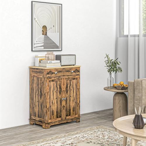 White Sideboard with 3 Drawers and Doors B2576