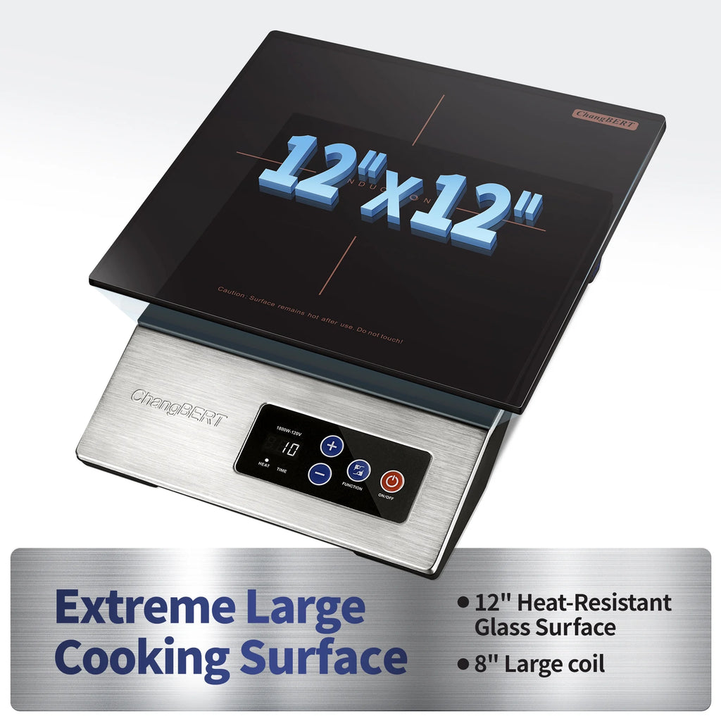 1800W Portable Commercial Induction Cooktop Stainless Steel T284554