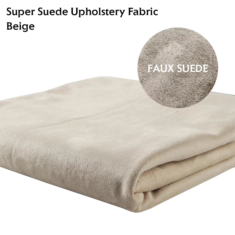 Beige Faux Suede Upholstery Fabric 60" Width K6916